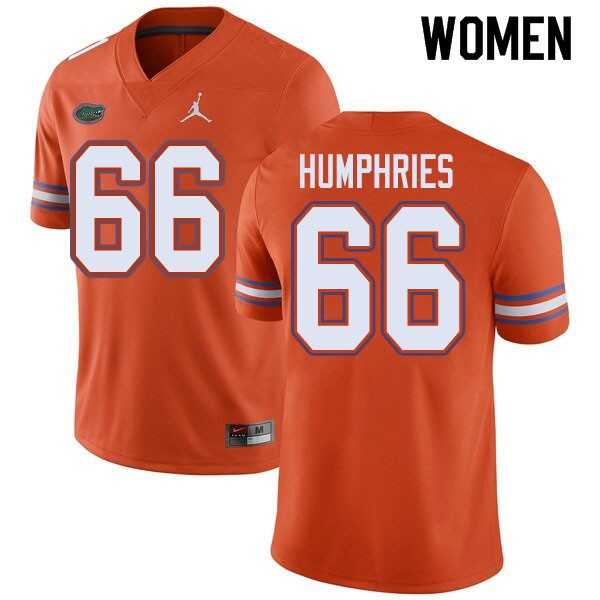 Jordan Brand Women #66 Jaelin Humphries Florida Gators College Football Jerseys Orange